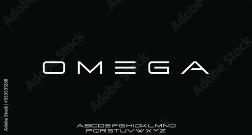 omega futuristic modern font sporty typeface photo