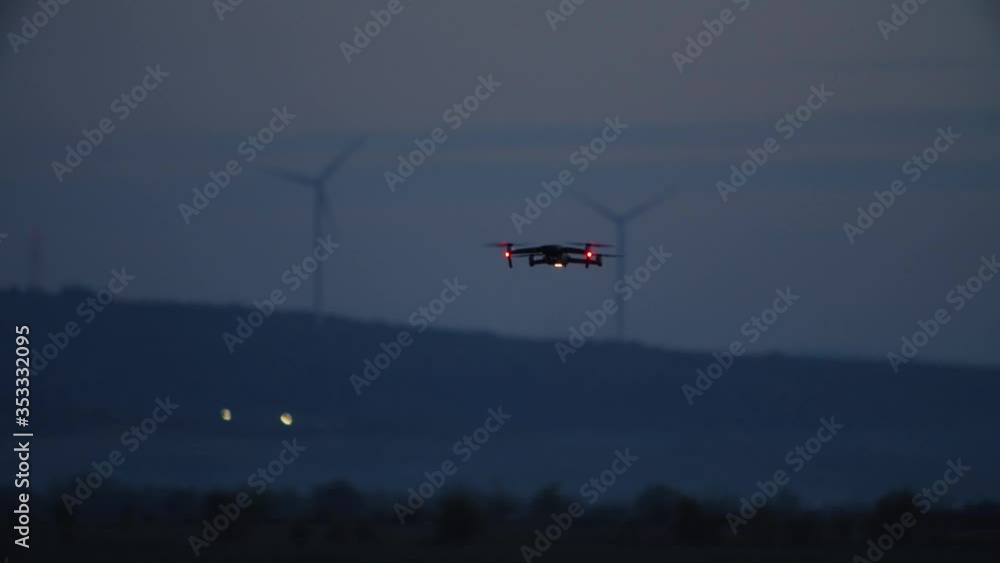 Autopilot quadcopter smart drone working on agriculture field scanning