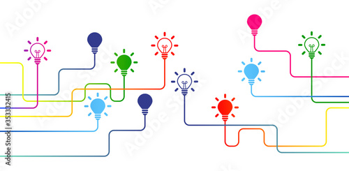 lampadina, idea, colori, creatività, idee	
