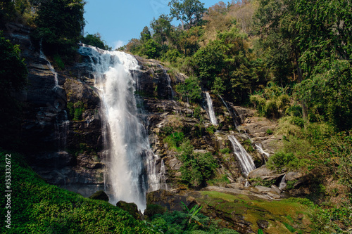 Fototapeta Naklejka Na Ścianę i Meble -  Wachirathan Waterfall at Doi Inthanon National Park