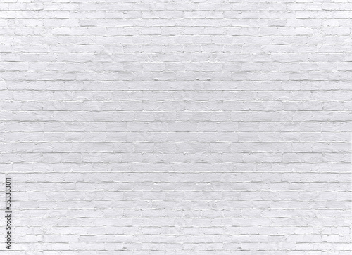 modern white brick wall backdrop texture. Abstract gray and aged paint white brick stonewall background in rural room.