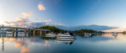 Sunset view from Como Marina of NSW, Australia