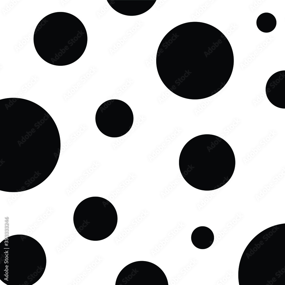 Seamless abstract pattern with circles and dots of black color. Vector illustration. Seamless abstract pattern with circles and dots of black color. Vector illustration.