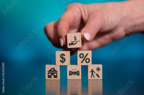 Bild auf Leinwand Concept of loan