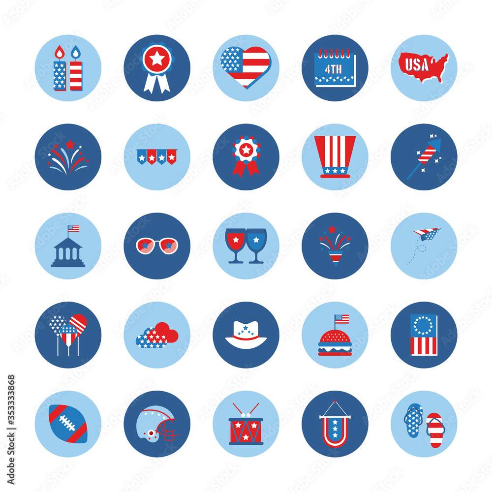 bundle of independence day usa icons bundle of independence day usa icons