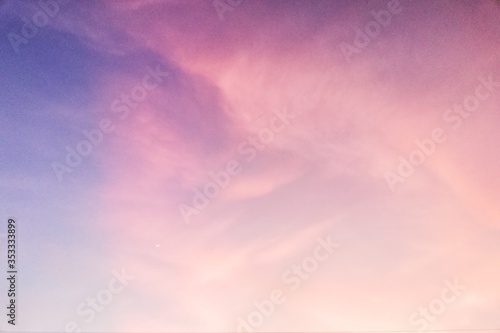 Photography pink sky with clouds