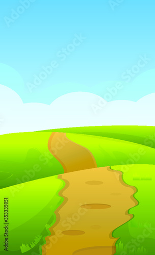 Nature Background Cartoon for Game Development