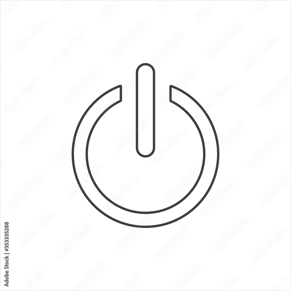 power button icon on a white background. EPS10 power button icon on a white background. EPS10
