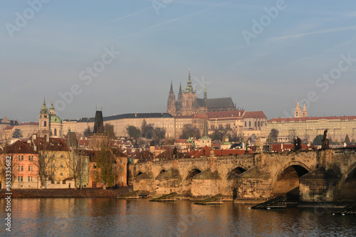 Charles bridge in the early morning.