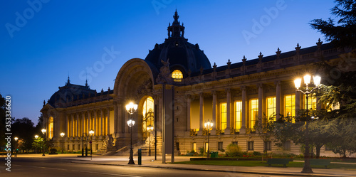 Φωτογραφία Night view of Petit Palais (Small Palace)