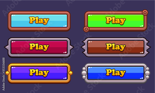 GUI User Interface Kit for Game Development with Buttons