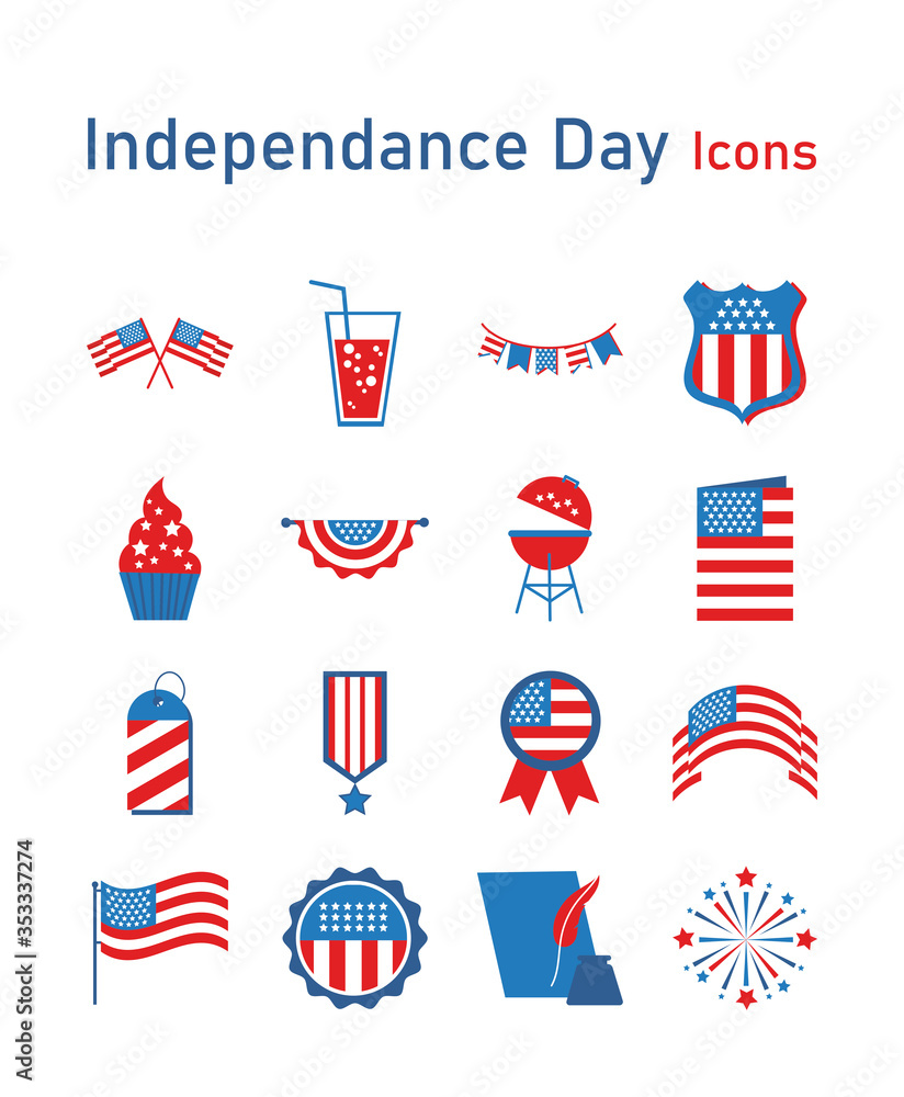 bundle of independence day usa icons bundle of independence day usa icons
