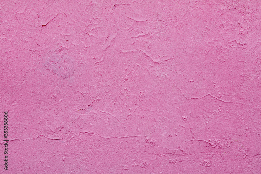 Wall is covered with fresh pink paint Wall is covered with fresh pink paint