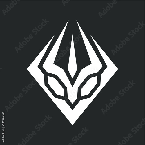 illustration vector graphic of robotic bird head logo