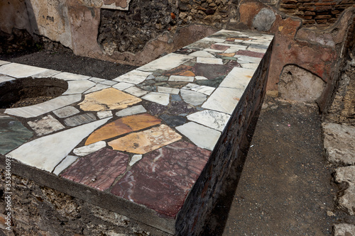 Oil Pots in Pompeii, Italy.