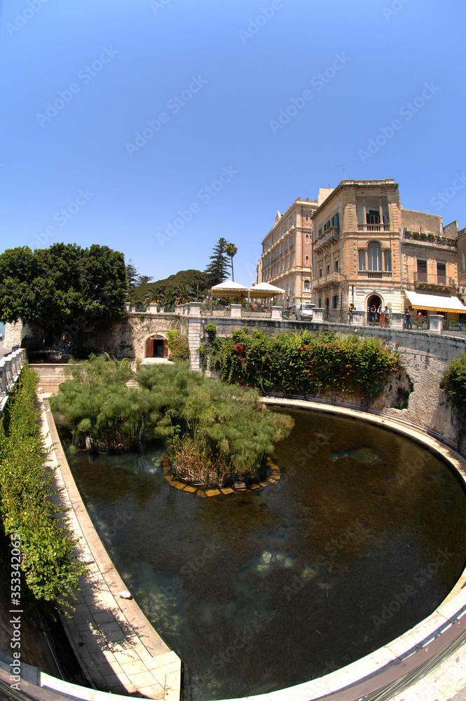 Italy  Sicily  Syracuse , 07/03/2007: Aretusa Fountain 
