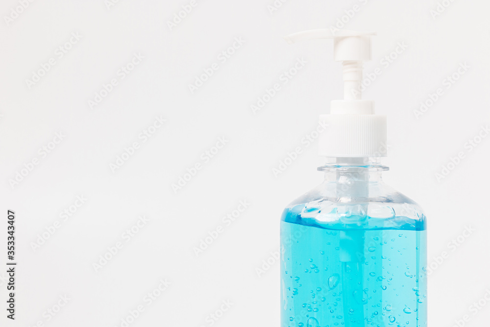 Alcohol gel or Hand wash gel on white background Alcohol gel or Hand wash gel on white background
