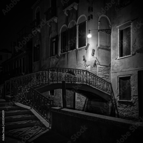 Exterior of building at night