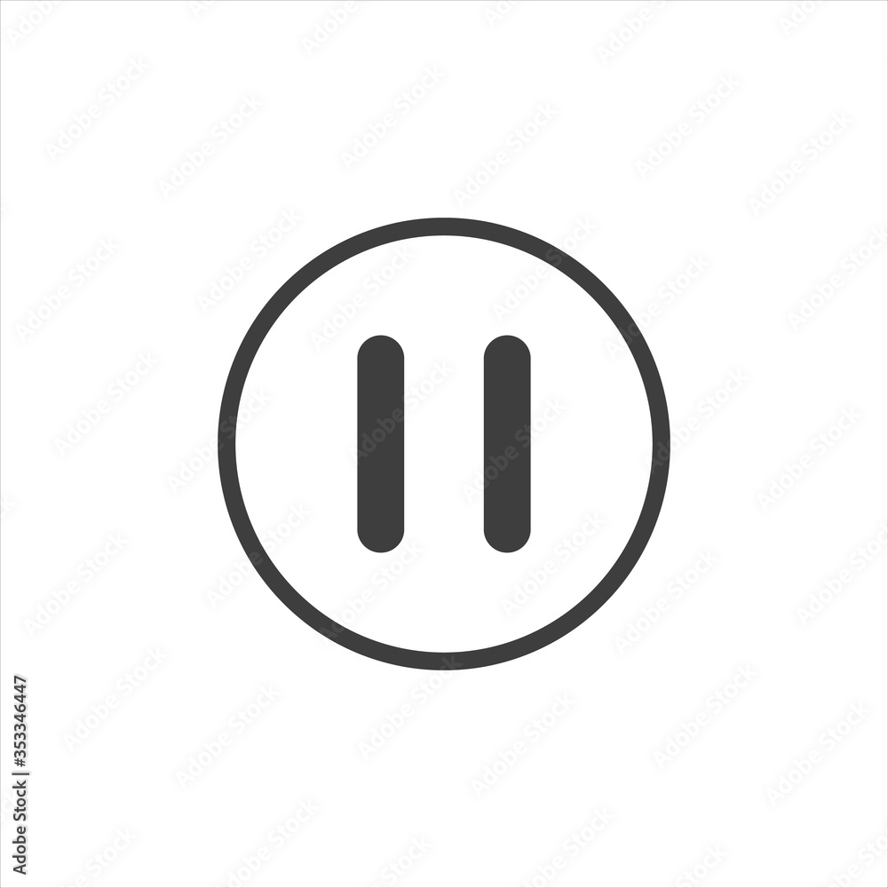 pause button on white background. EPS10 Vector pause button on white background. EPS10 Vector