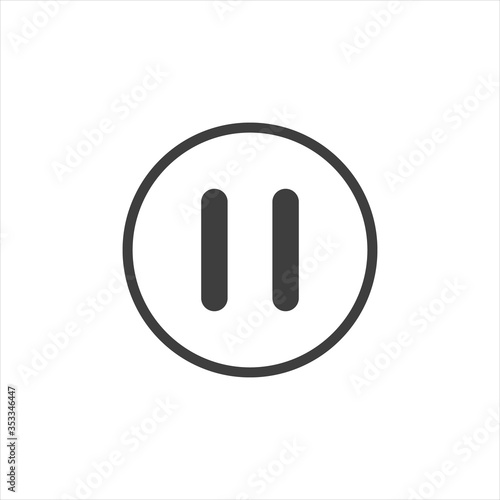 pause button on white background. EPS10 Vector