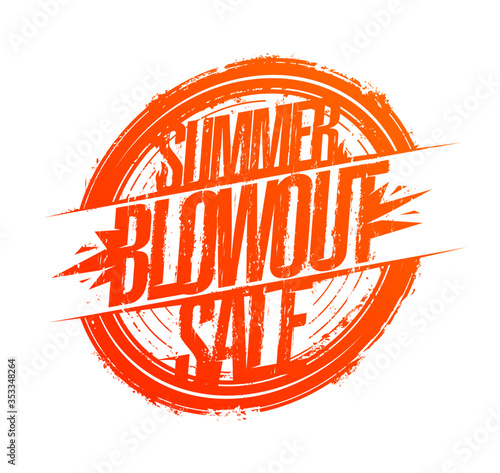 Summer blowout sale rubber stamp