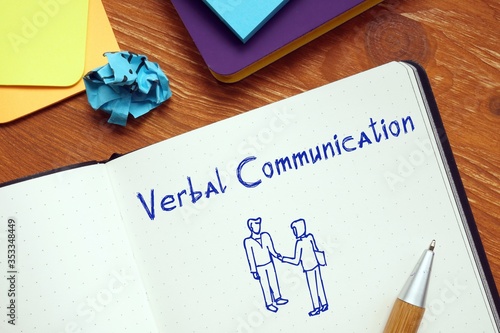 Career concept meaning Verbal Communication with phrase on the piece of paper.