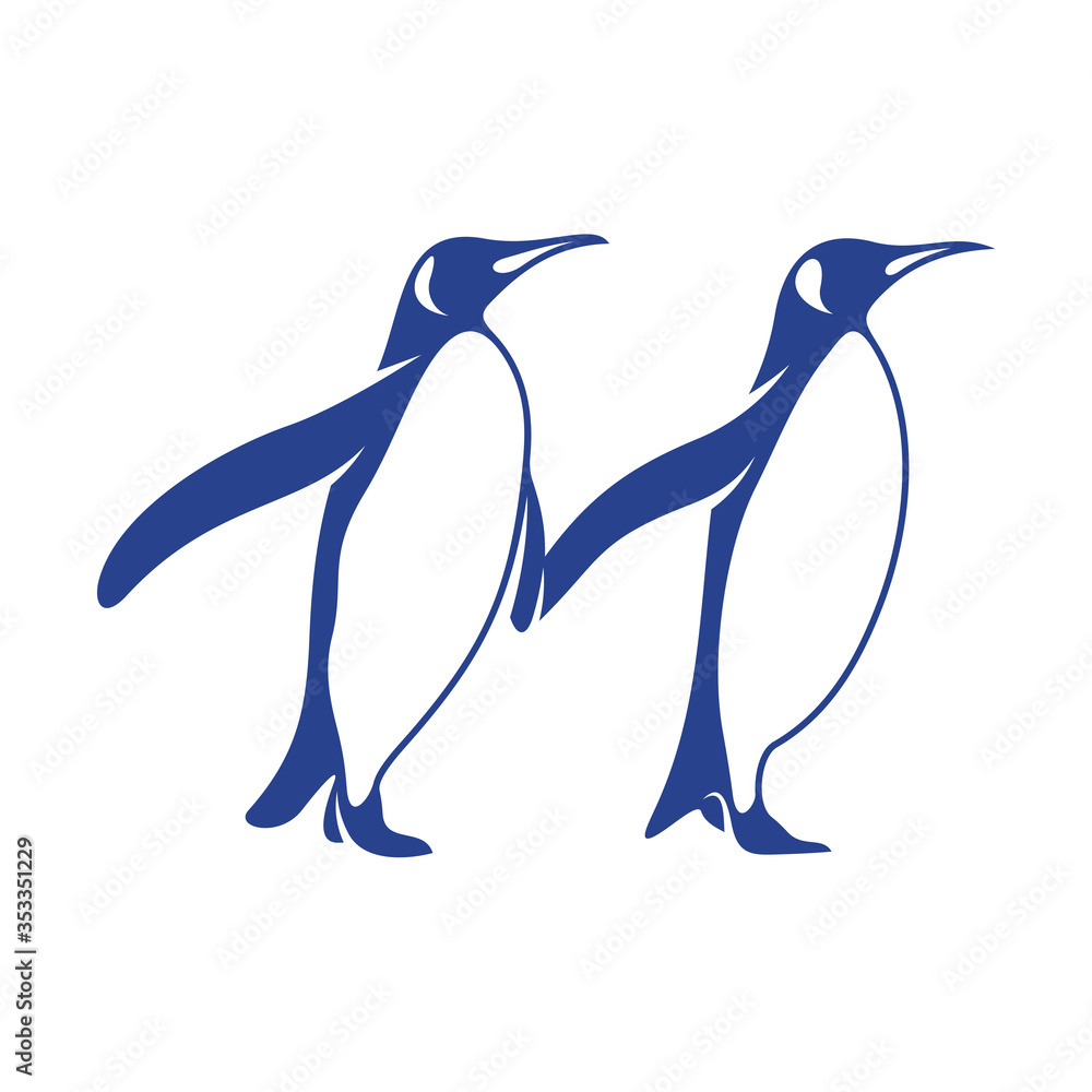 Obraz premium Penguin bird logo design vector. Icon Symbol. Template Illustration