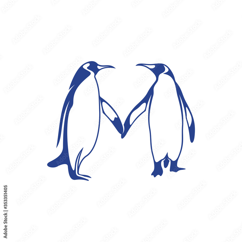 Fototapeta premium Penguin bird logo design vector. Icon Symbol. Template Illustration