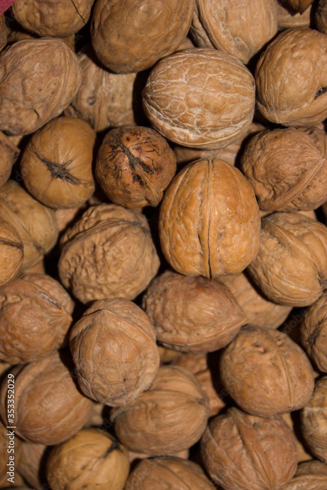 A picture of dry walnuts A picture of dry walnuts