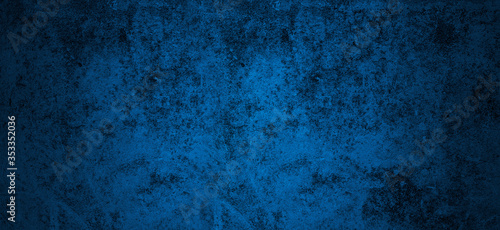 Dark blue cement wall background for text input