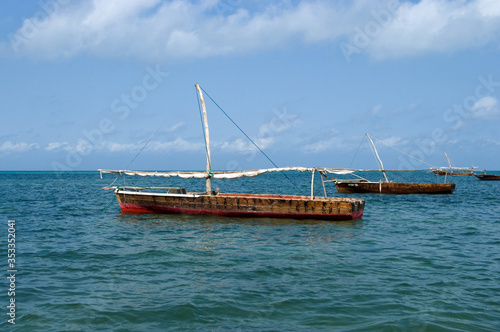 Zanzibar Tanzania 14/08/2010:  Zanzibar wooden boat photo