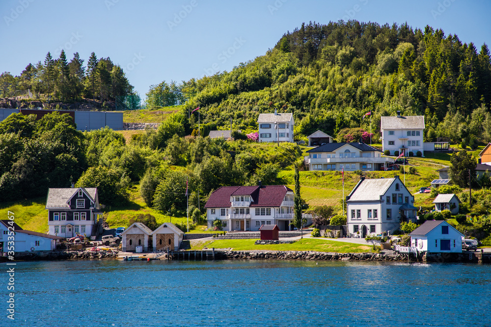 View over Alesund in Norway, Europe. Alesund city is noteworthy for its Art Nouveau architecture. View over Alesund in Norway, Europe. Alesund city is noteworthy for its Art Nouveau architecture.