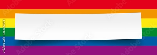 Rainbow Flag Paper Banner Header