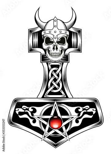 Hammer of Thor medieval Viking Symbol 