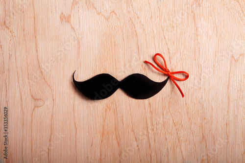 Mustache in wooden background ,father’s Day 