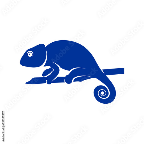 Chameleon logo design vector. Icon Symbol. Template Illustration