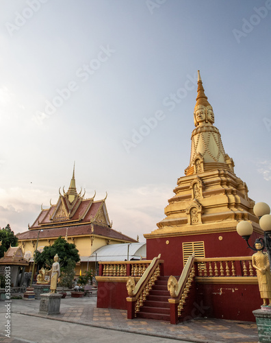 Dei Doh Pagoda, a Buddhist temple of Kampong Cham, Cambodia