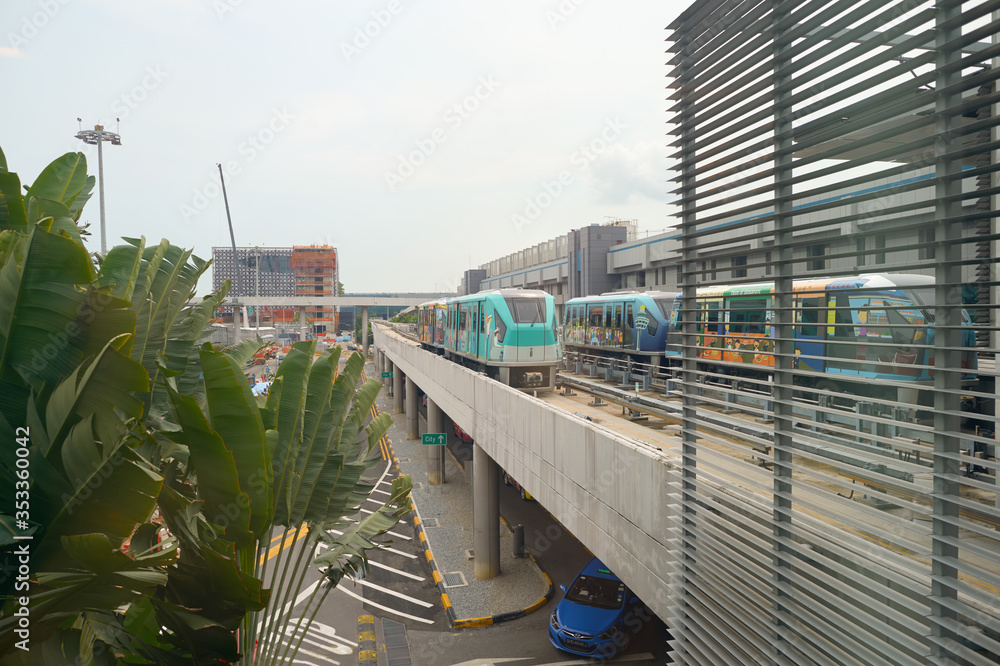Singapore Circa November 2015 Changi Airport Skytrain At Daytime
