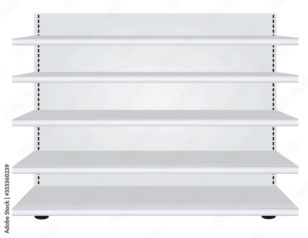 Empty store shelves. vector illustration Empty store shelves. vector illustration