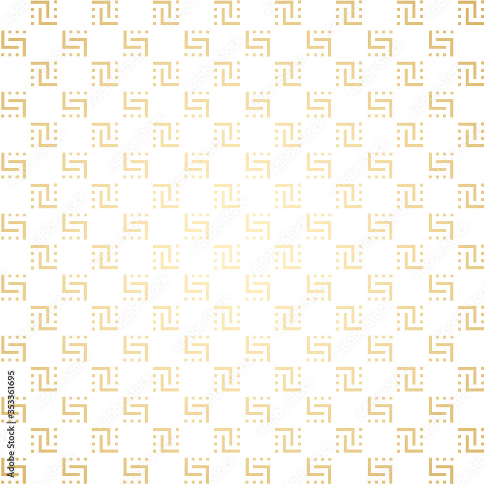 Golden and white seamless simple pattern background, art deco style