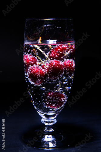 Food. Fresh cherry.