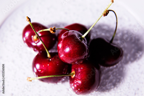 Food. Fresh cherry. 