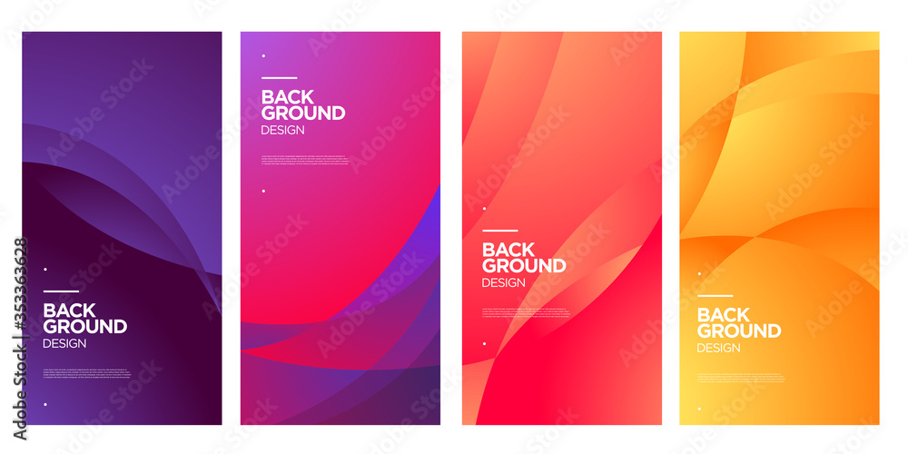 Vector colorful abstract geometric fluid gradient pattern background
