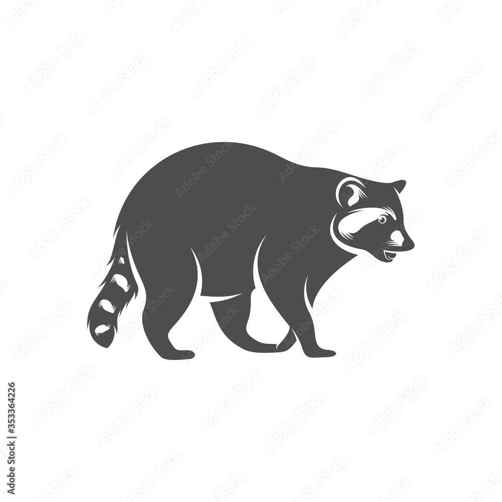 Fototapeta premium Racoon logo design vector. Icon Symbol. Template Illustration