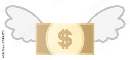 飛んでいくドル紙幣