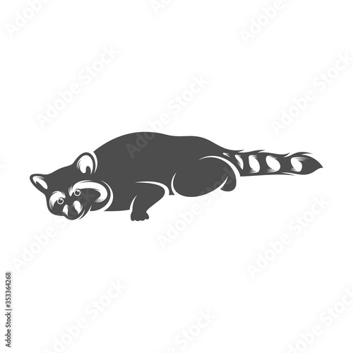 Racoon logo design vector. Icon Symbol. Template Illustration