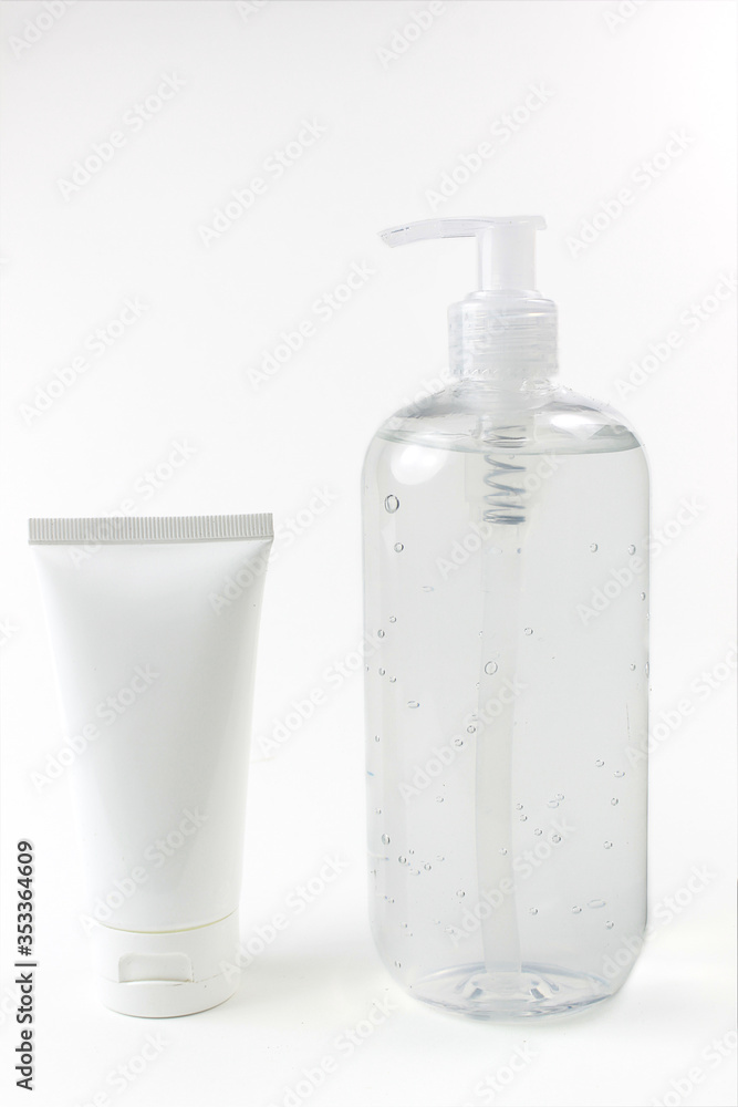 set of cosmetic bottles set of cosmetic bottles