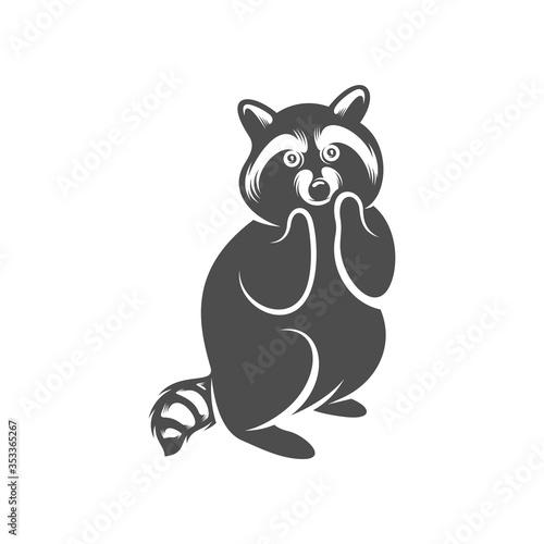 Racoon logo design vector. Icon Symbol. Template Illustration