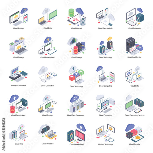 
Cloud Computing Vector Icons Pack
