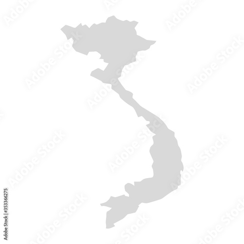 Vietnam vector map card region. Vietnam cambodia area concept map isolated province